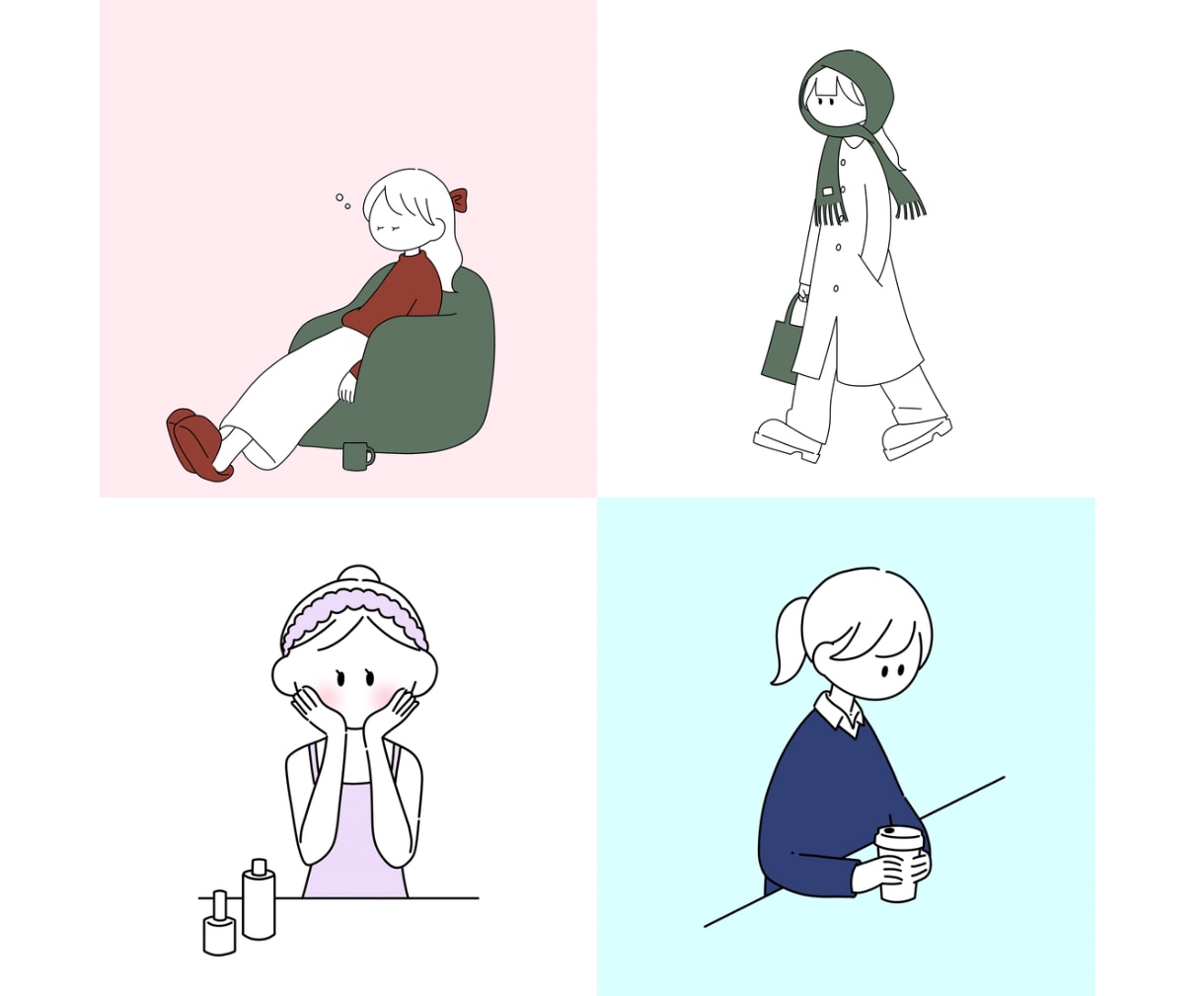 淡色シンプルイラスト描きます シュール・余白・淡色で可愛い|丁寧なヒアリング |低価格 イメージ6