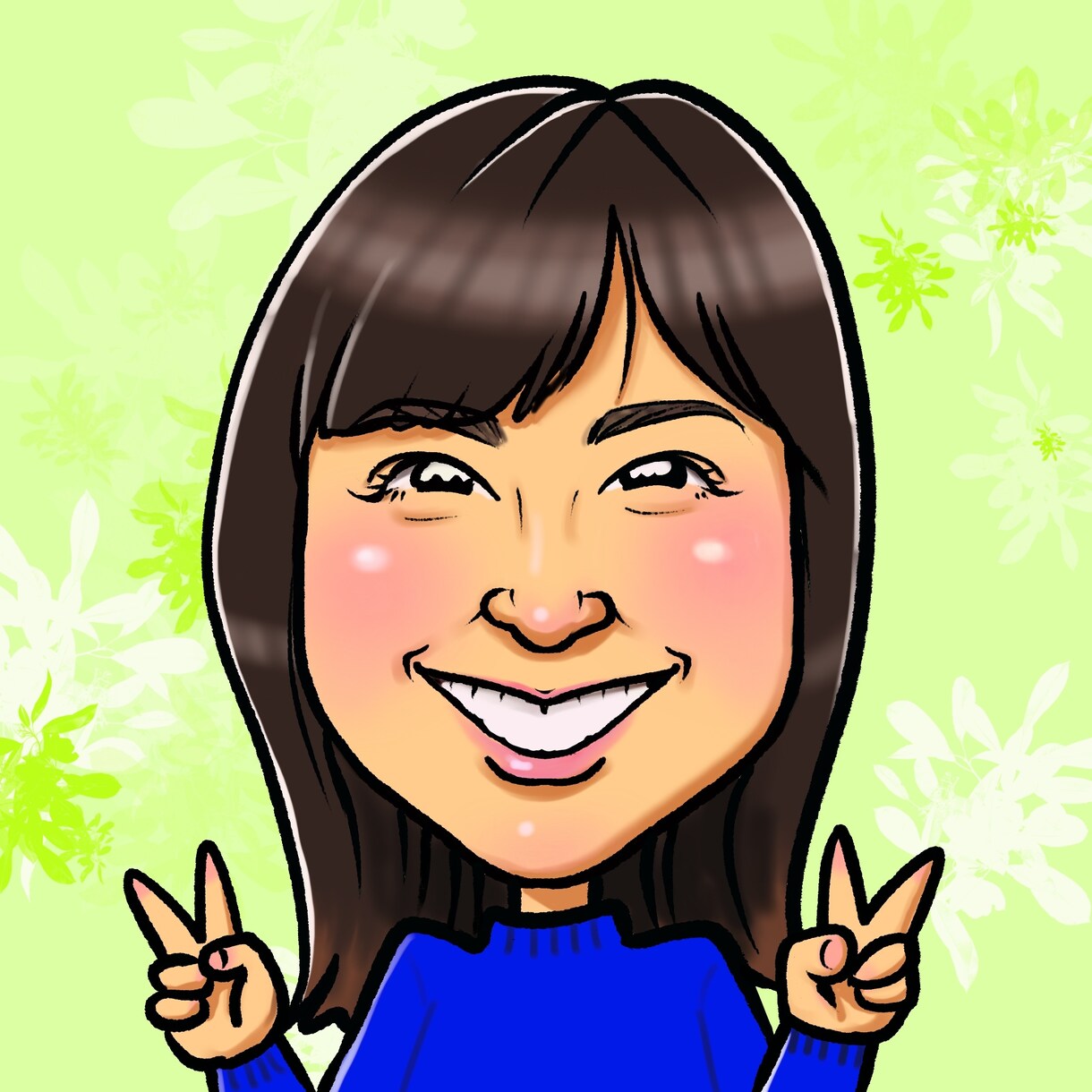 シンプルでかわいいアイコン似顔絵かきます 写真とは違う、あなただけのオリジナルアイコンに！ イメージ1