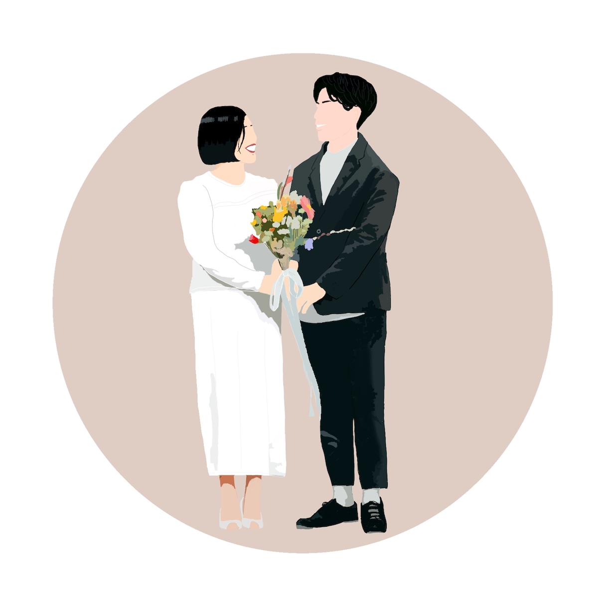 お洒落なシルエットイラストお作りします お洒落なSNSアイコンに！最短当日納品でお作りいたします！ イメージ4