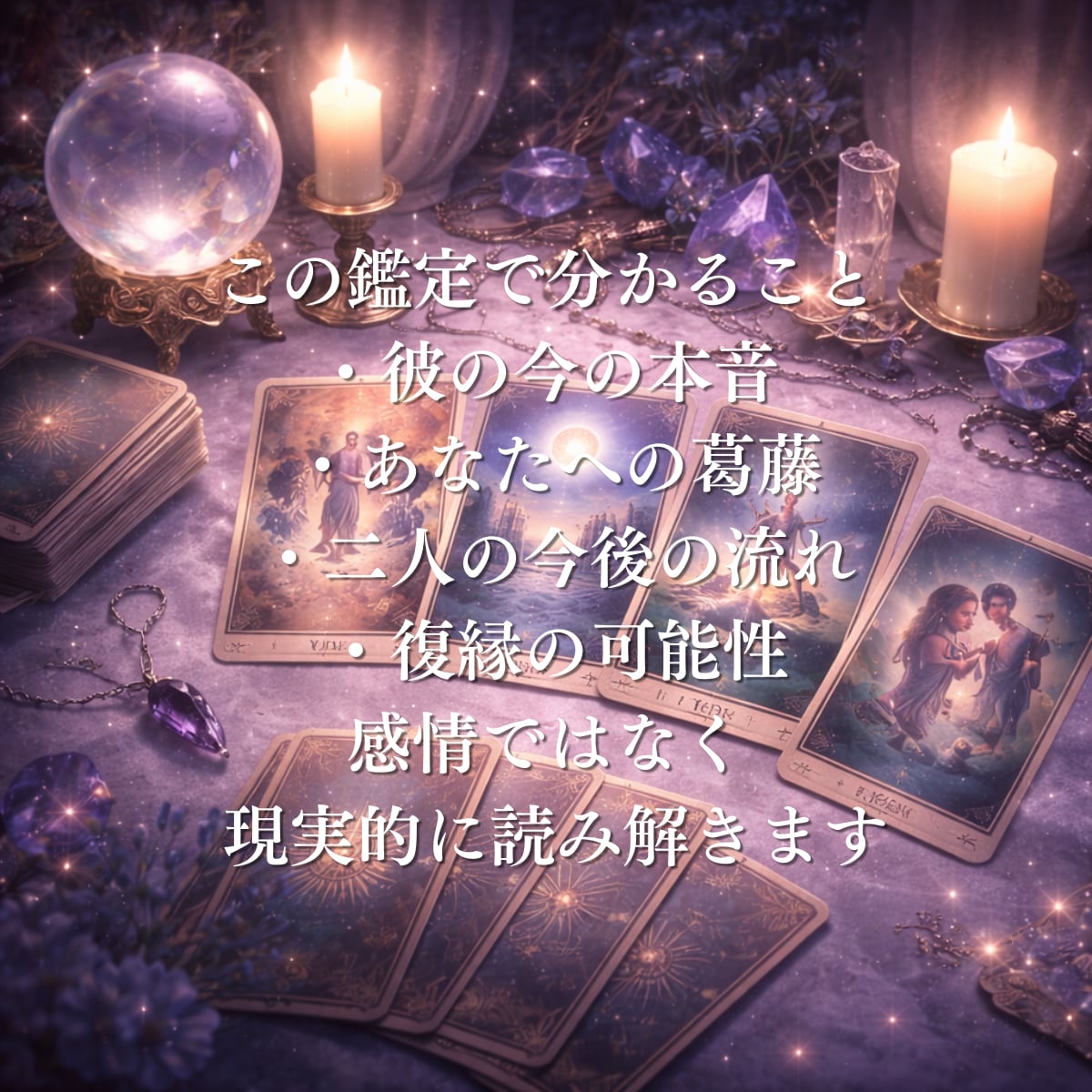 霊視タロット｜復縁できるか彼の本音を霊視します 復縁の可能性と未来の流れを霊視タロットで視ます イメージ4