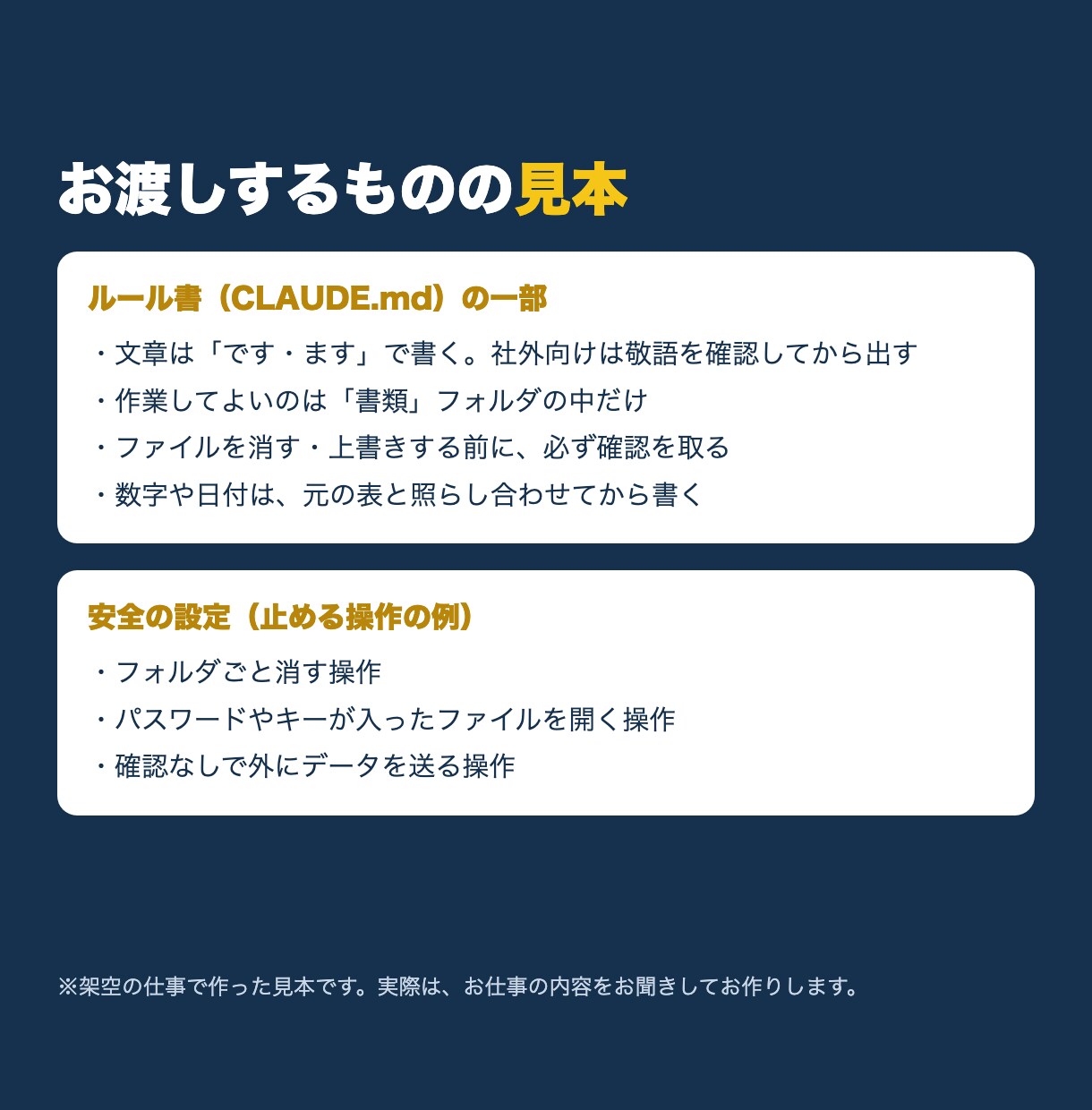 文字だけでClaude Codeの初期設定をします 入れ方から、ルール書と安全の設定まで文字だけで イメージ2