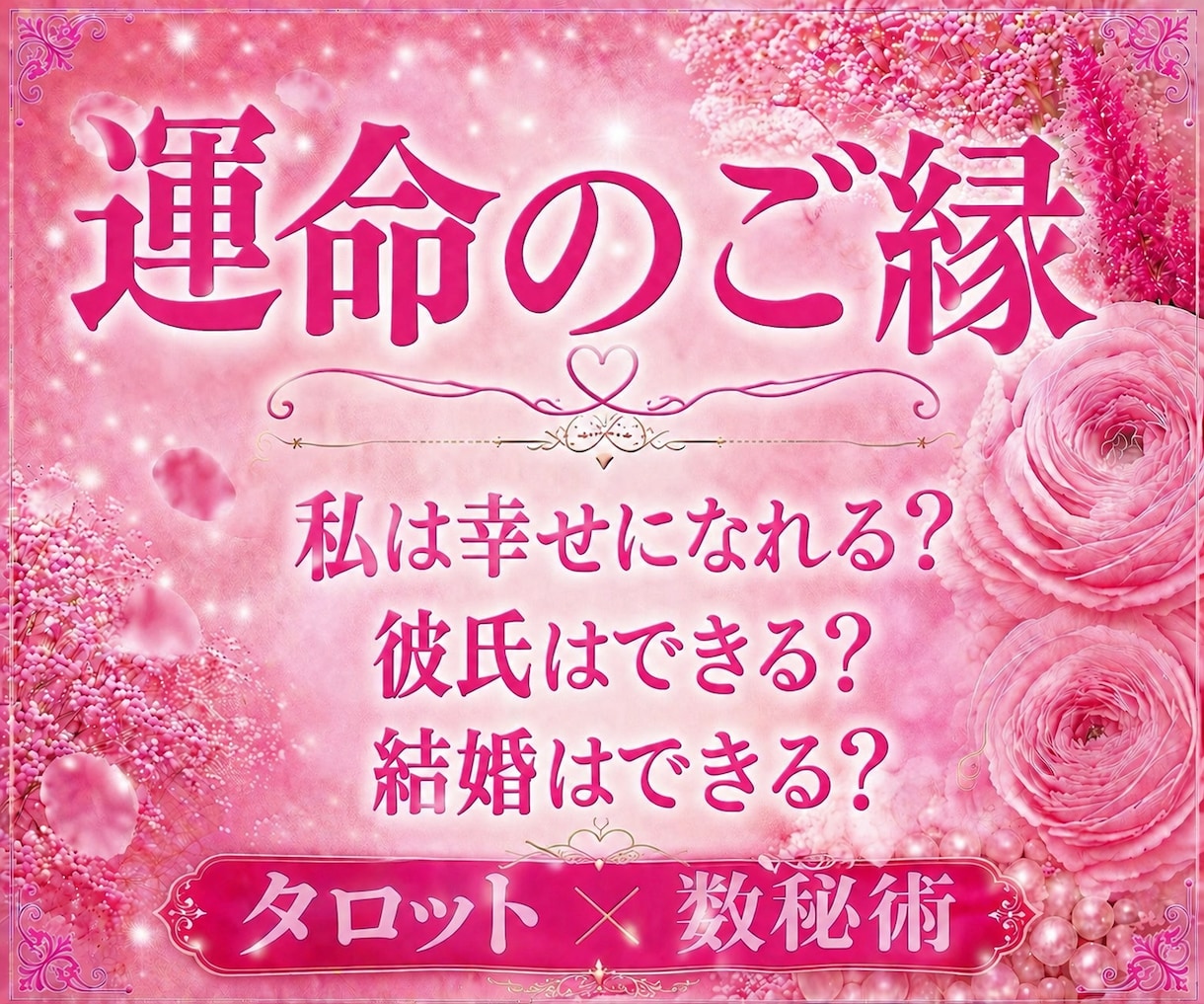 あなたの運命の人は？今後1年間の出会い運を視ます あなたの魅力を知り、出会い運を高めます♡ イメージ1
