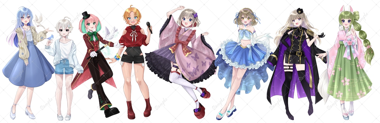 現役ライバーが立ち絵制作いたします IRIAM向け立ち絵制作実績50件以上！ イメージ2