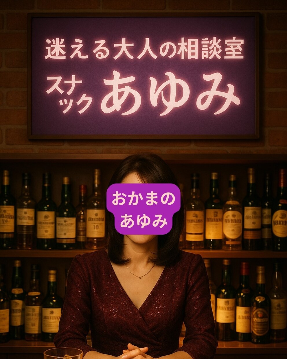 いろんなお悩み・お話お聞きします 迷える大人の相談室【スナックあゆみ】 イメージ1