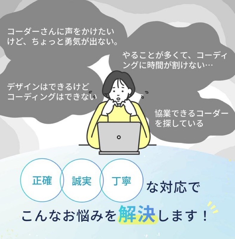 1名様限定！LPコーディング代行承ります 通常3万円→モニター価格9,500円！ イメージ2