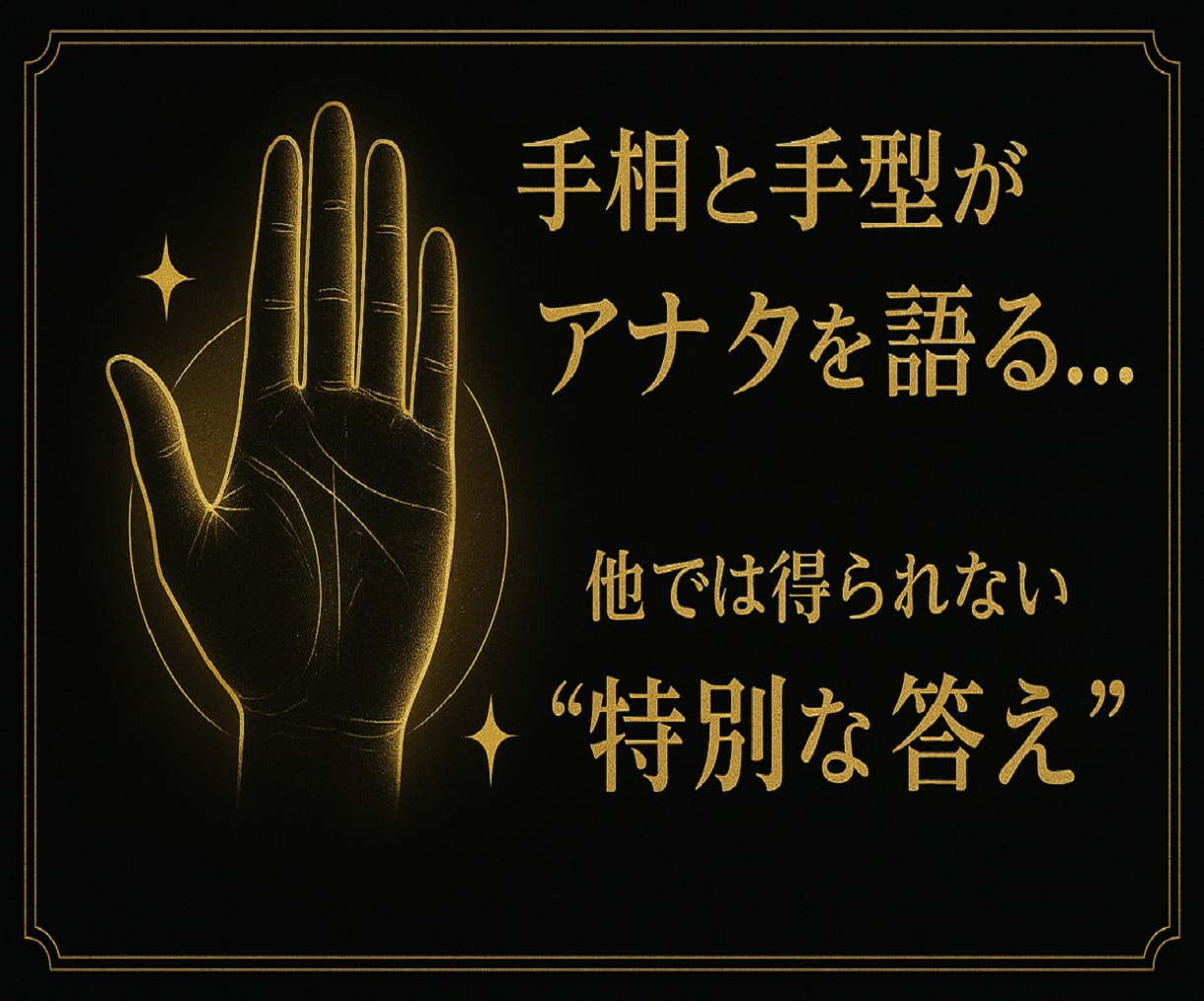 手相が語る【アナタ】を鑑定します ★☆★私だけの占術、洞占眼でアナタを視させてもらいます イメージ1
