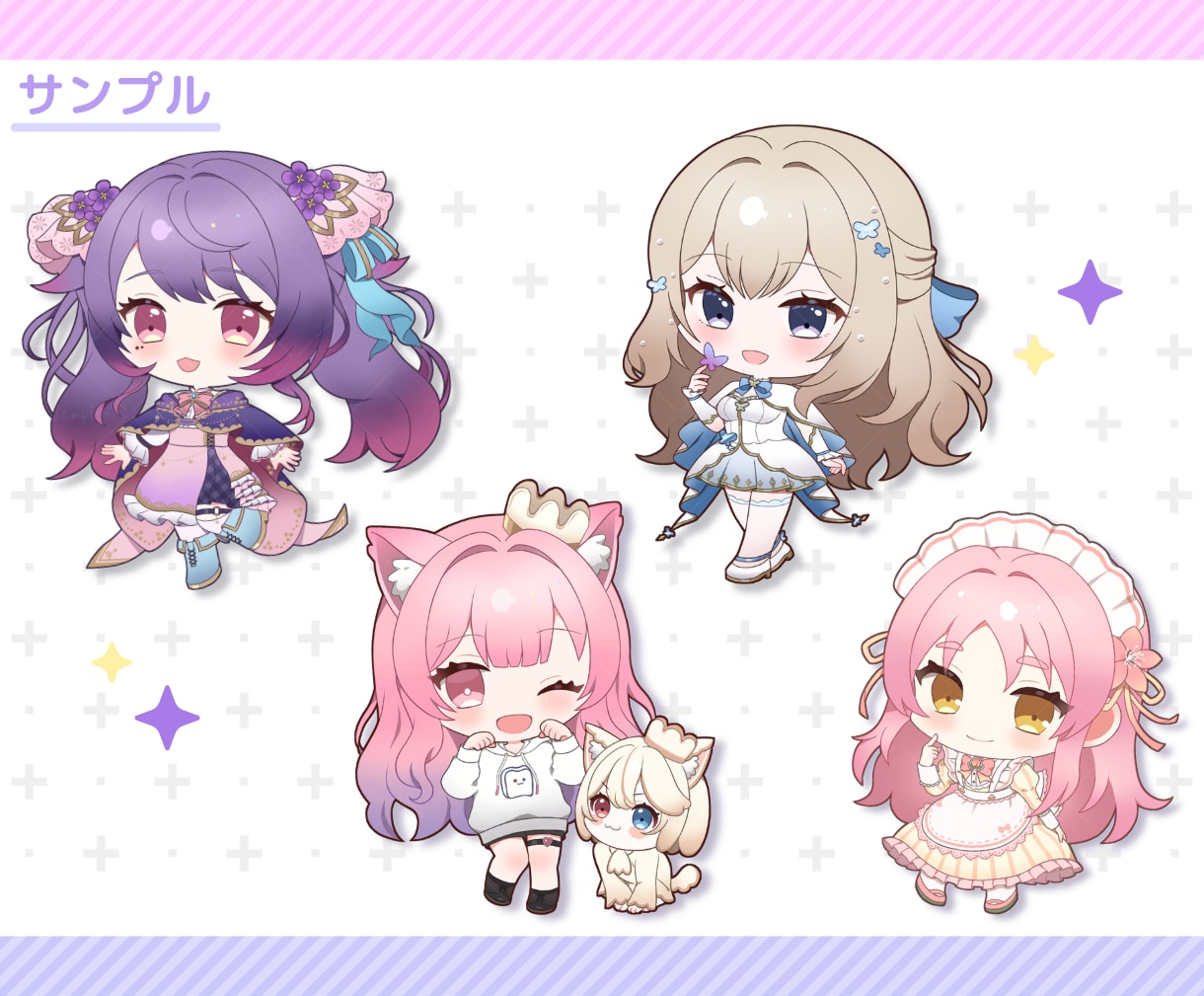 SDキャラ・ちびキャラ・ミニキャラ制作します 商用◎Vtuber・配信立ち絵・サムネ・グッズ・返礼品に！ イメージ3