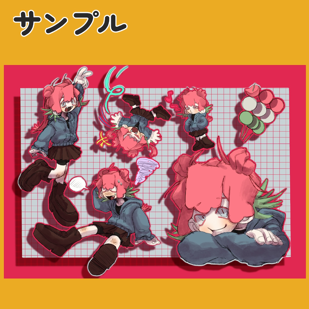 絵柄が選べる！可愛い詰め込みイラスト制作します ご依頼に合わせて可愛いを詰め込みます！商用利用⭕ イメージ7