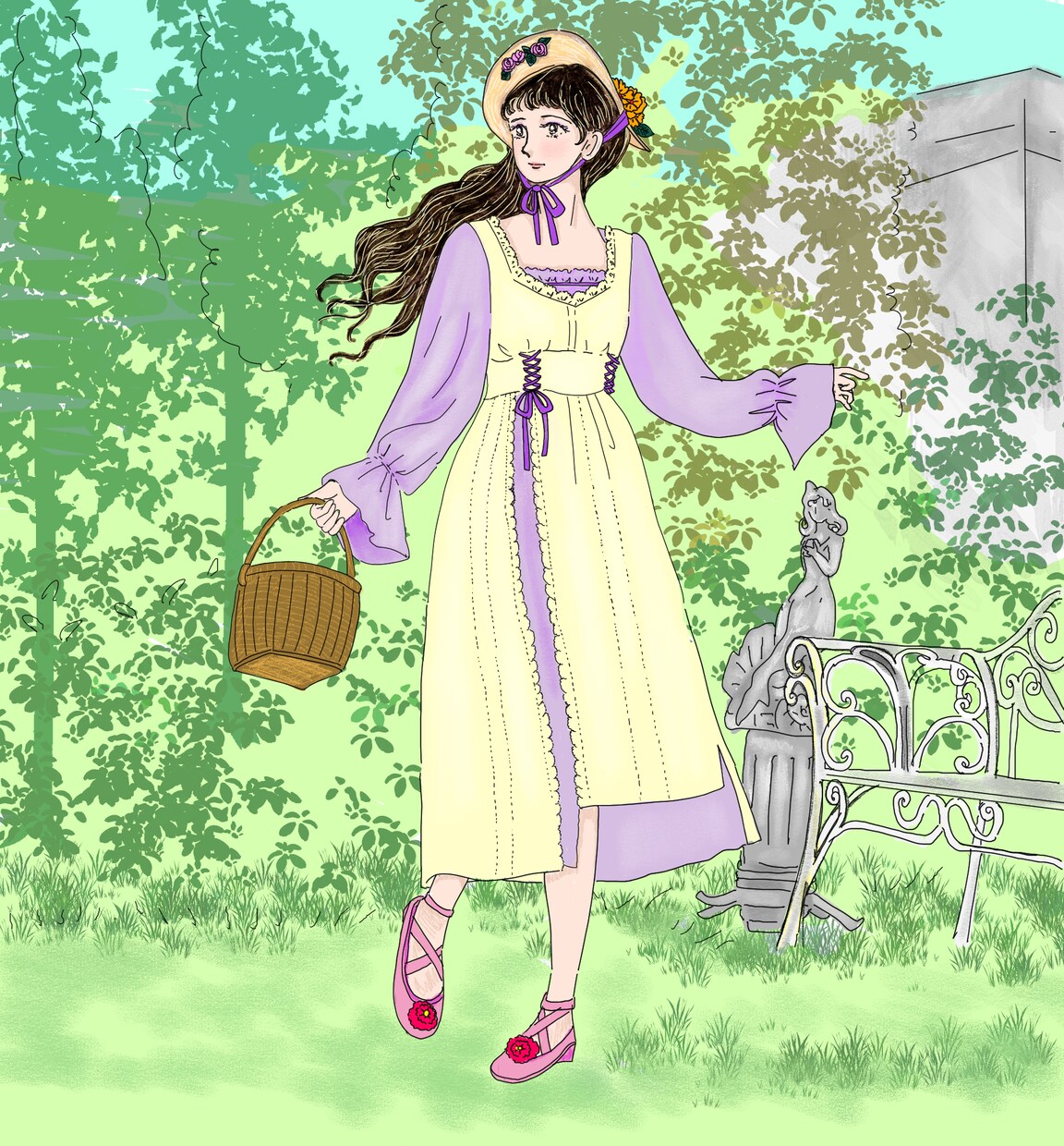 レトロで乙女チックなイラストの作成をいたします 懐かしくてキュートな絵柄を提供します。 イメージ1