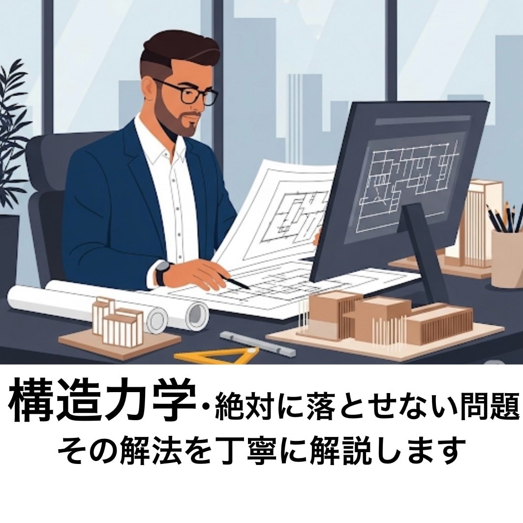 建築士試験の構造力学の定番問題を丁寧に解説します 最頻出の計算問題で3、4点プラスして確実に合格に近づこう イメージ1