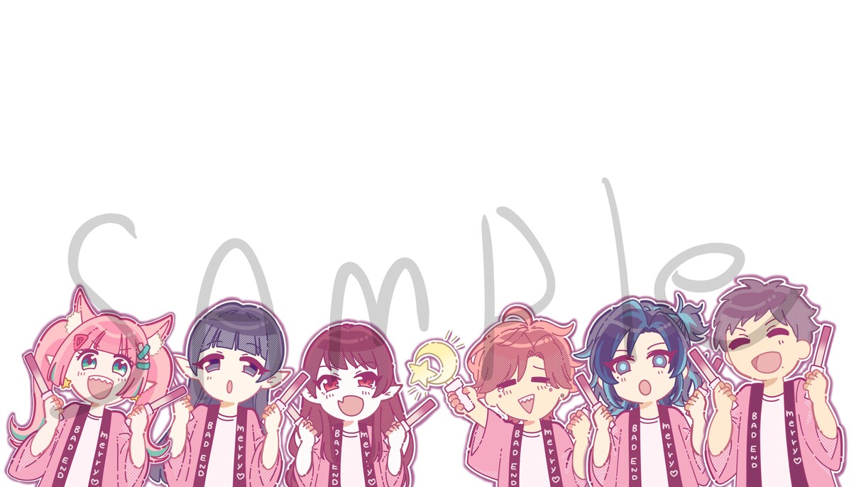 アニメ調のミニキャライラスト描きます アイコンにもサムネにも！あなただけのミニキャラ描きます！ イメージ4
