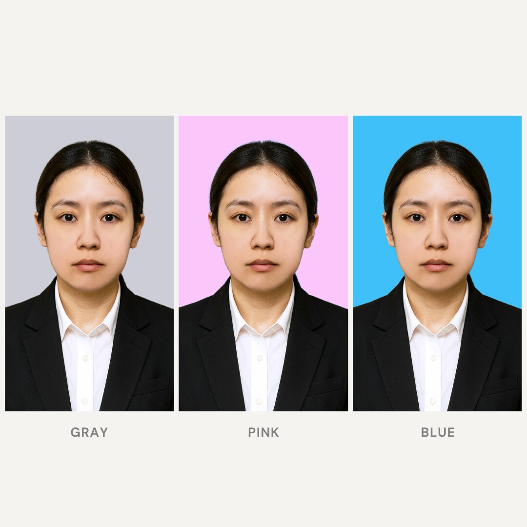 証明写真の美肌補正と背景を変更します 現役フォトスタジオスタッフが担当！40名以上の実績あり イメージ3