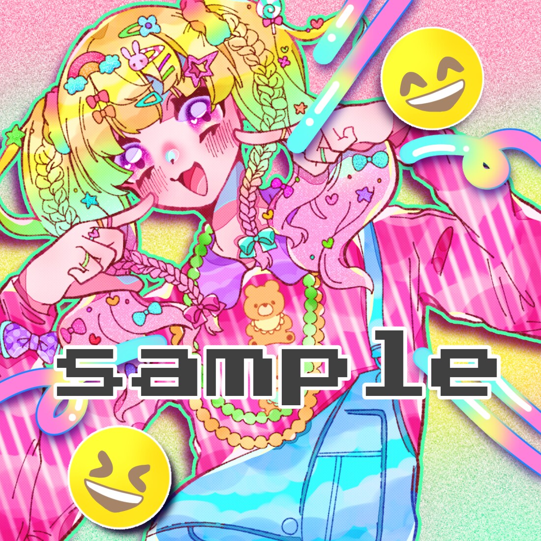 SNSでご利用いただけるアイコンを作成致します ポップで明るいイラストが得意です イメージ1