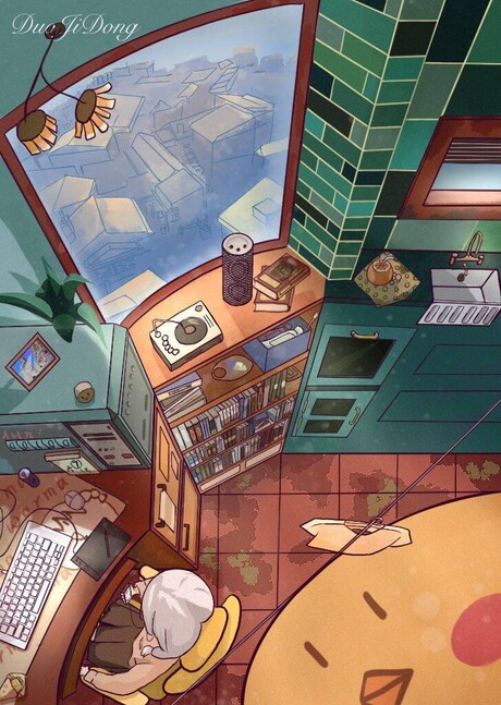 美しい雰囲気を差し上げます 背景だけじゃなくて、キャラと背景を組み合わせて描くことです。 イメージ6
