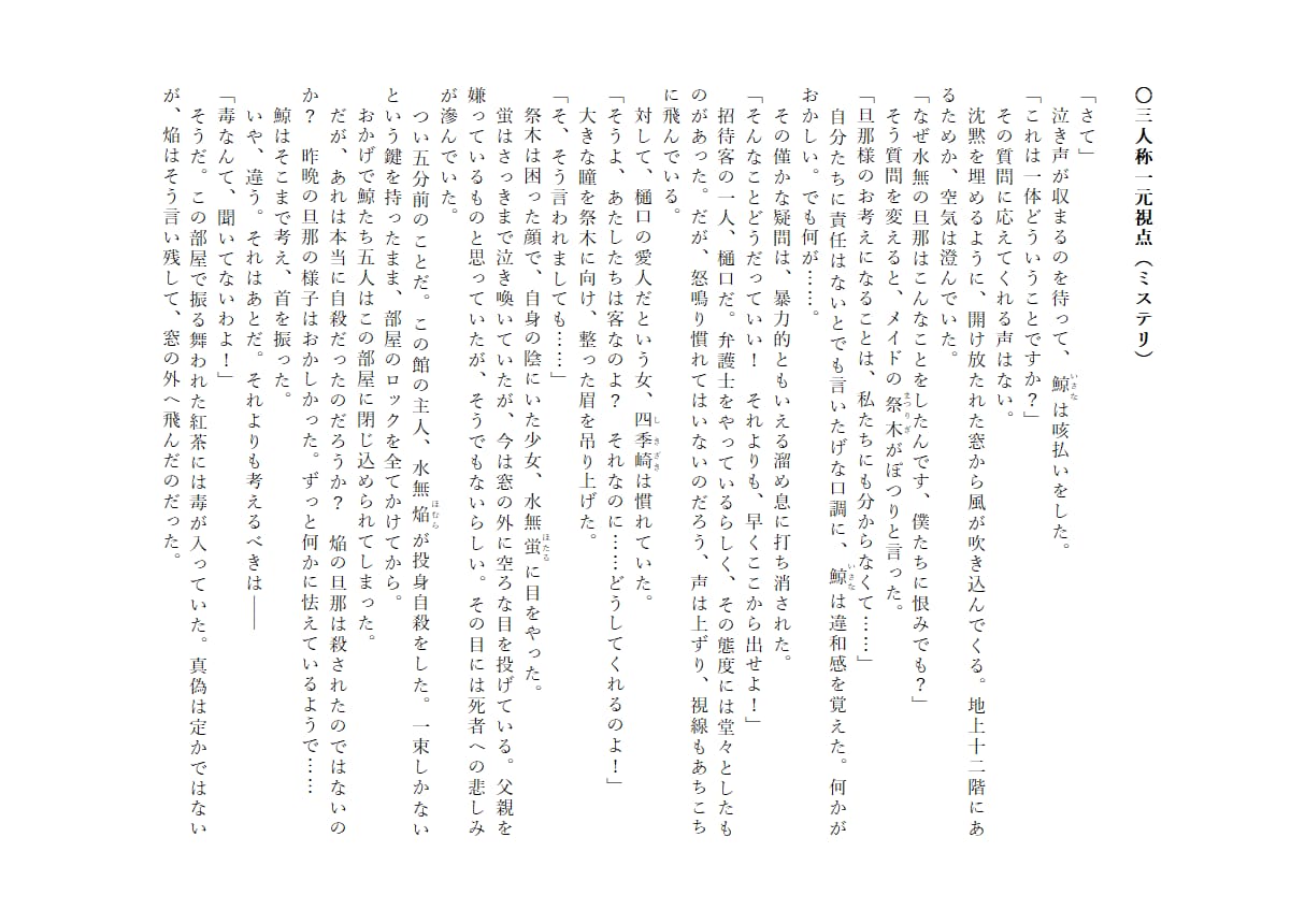 著作権譲渡・商用利用可！オーダーメイド小説書きます 小説、シナリオ、リライト、記事作成。純文学からラノベまで！ イメージ2