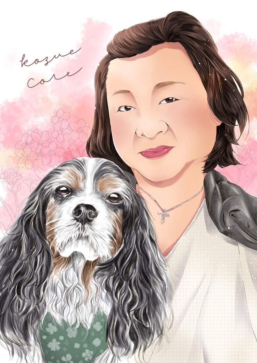 ペットとの似顔絵描きます ペットとのあたたかい似顔絵お描きします（データ納品） イメージ4