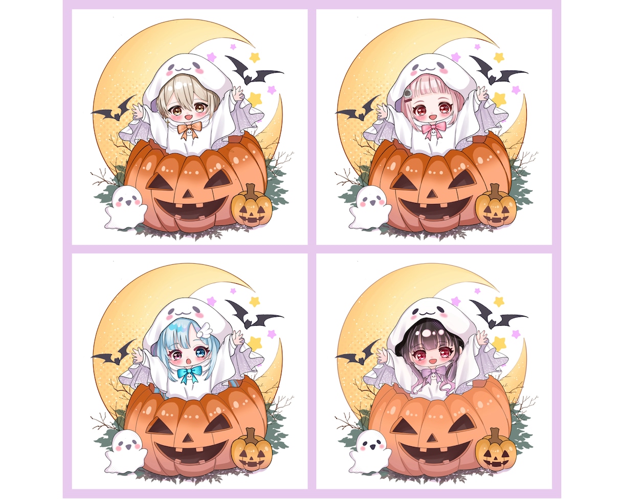 ハロウィンの量産イラストを描きます 商用利用可能です！表情変更可能です！ イメージ3