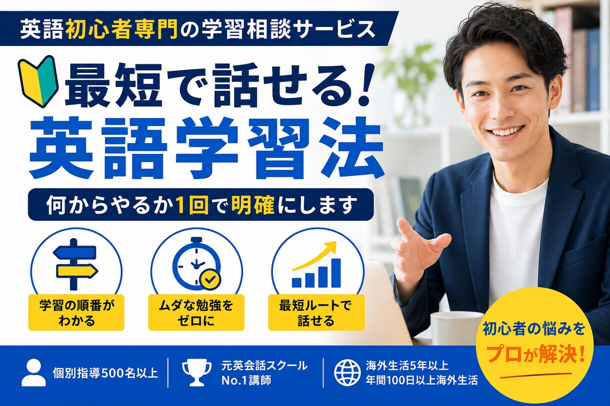 英語初心者向け最短学習法教えます 何からやるか1回で明確にします イメージ1