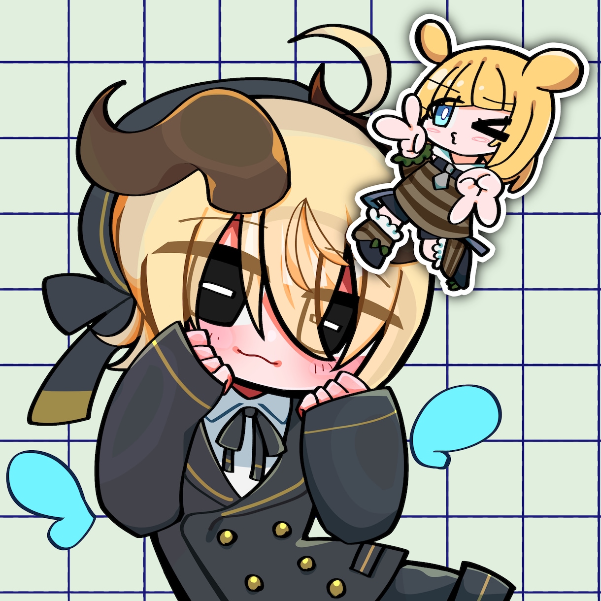 太線×ポップなデフォルメキャラ描きます 太線とぱきっとした色のポップなデフォルメイラストを制作します イメージ5