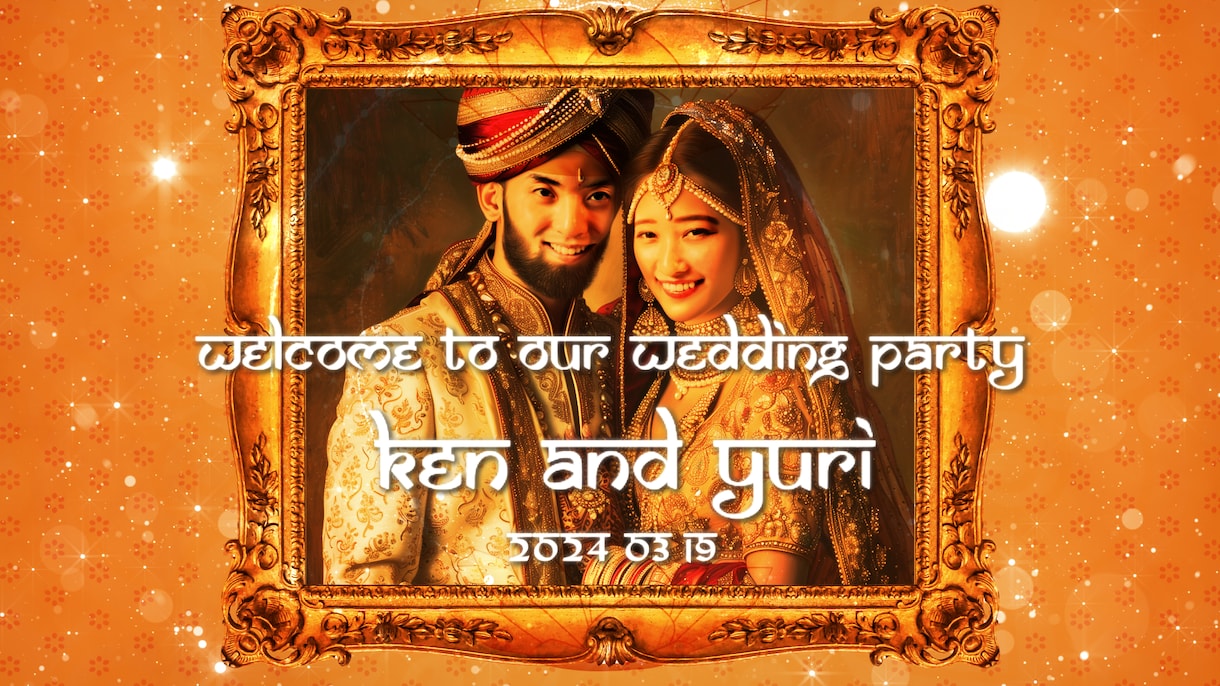 インド映画風な結婚式のオープニング動画を制作します 美しい画像合成で、まるでインド映画スターのような新郎新婦様に イメージ2