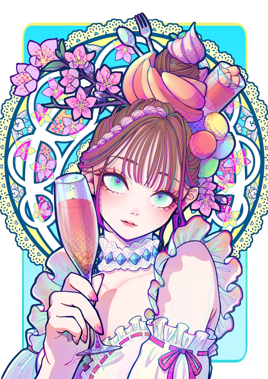 サムネイルや歌ってみたに使える1枚絵を制作します 目を惹く色使いで印象に残るイラストを！ イメージ1