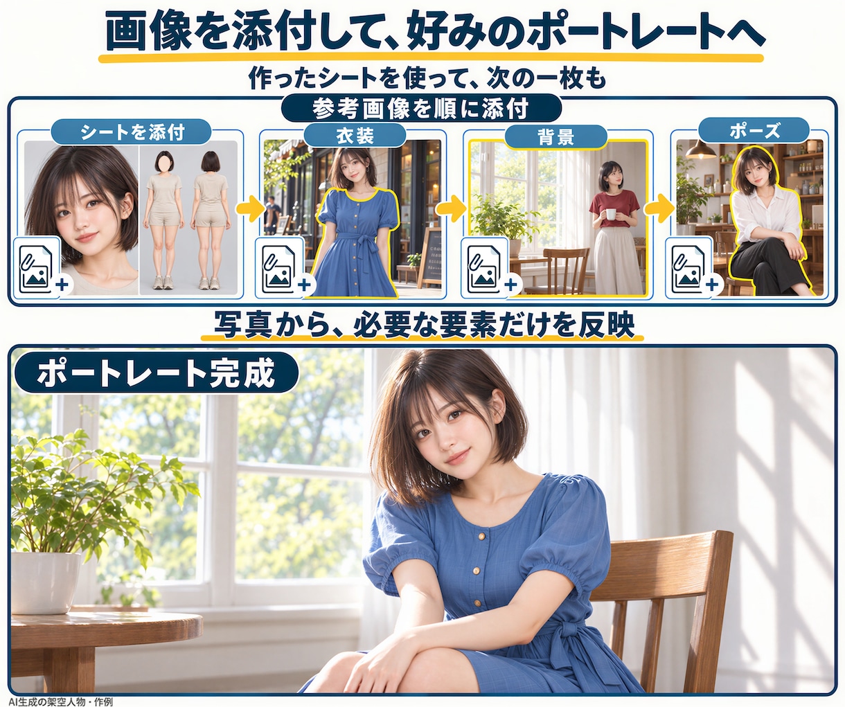 架空のAI美女を作るChatGPT設定を届けます 好みの顔から衣装・場所・ポーズまで、自分だけの写真へ イメージ3