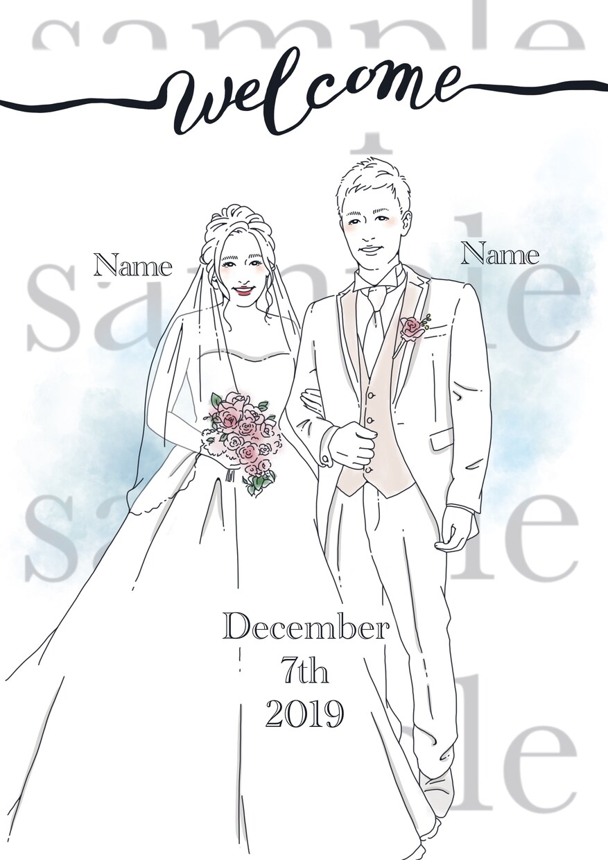 シンプルなタッチの線画イラストを作成します おしゃれな似顔絵 SNS用アイコン／お名刺／ウェルカムボード イメージ6