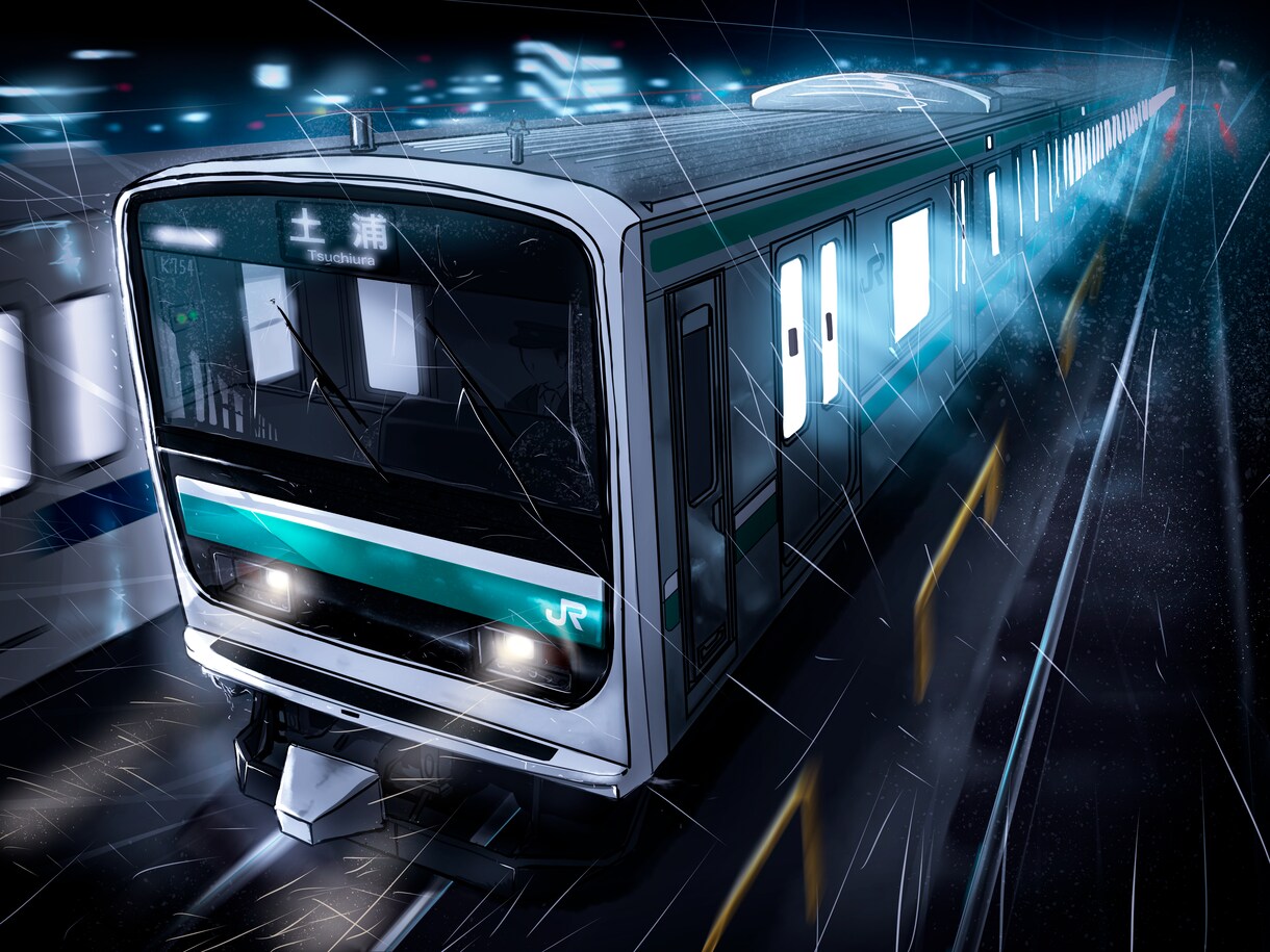 電車のイラストを背景付きで描きます 電車のイラストが欲しい方、お任せ下さい！ イメージ2