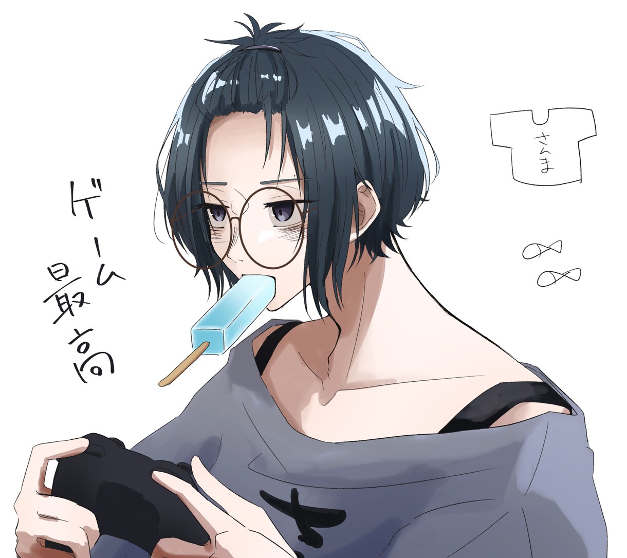 透明感のあるエモい美男子・中性的なアイコン描きます 中性的な魅力と透明感。SNSに映えるエモい男子を描きます イメージ3