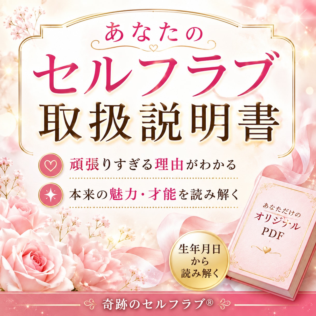 あなたのセルフラブ取扱説明書をお作りします 生年月日から本来の魅力・才能・頑張り癖を読み解きます イメージ1