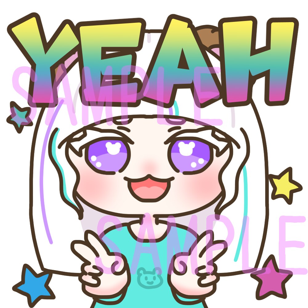 配信用のスタンプ作ります Twitch、YouTubeなどで使えるスタンプを作成します イメージ1