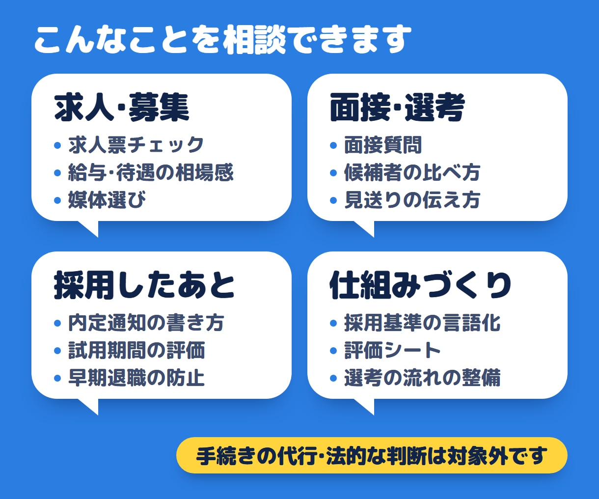 中小企業の採用｜人事21年がテキスト相談します 求人・面接・採用基準の悩みを3営業日以内に整理 イメージ2