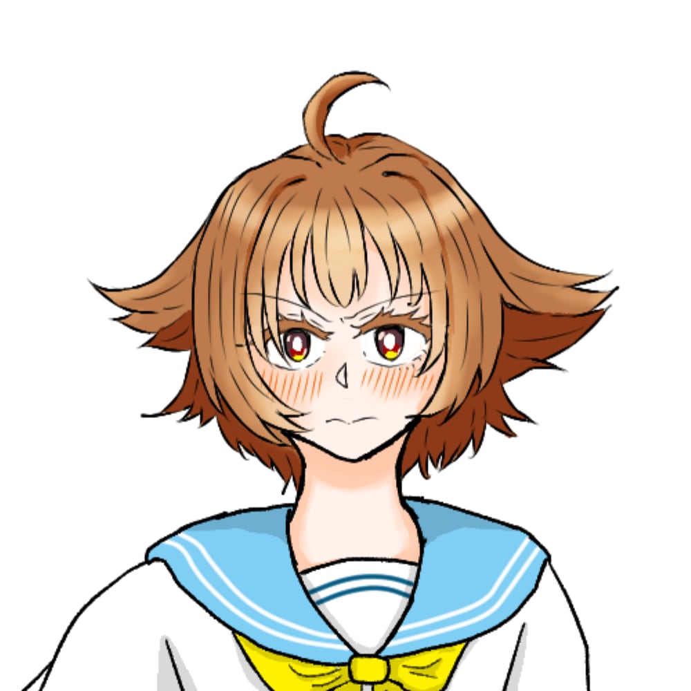 立ち絵「セーラー服の生徒」販売します 猫っ毛で活発な印象のセーラー服の生徒です！ イメージ3