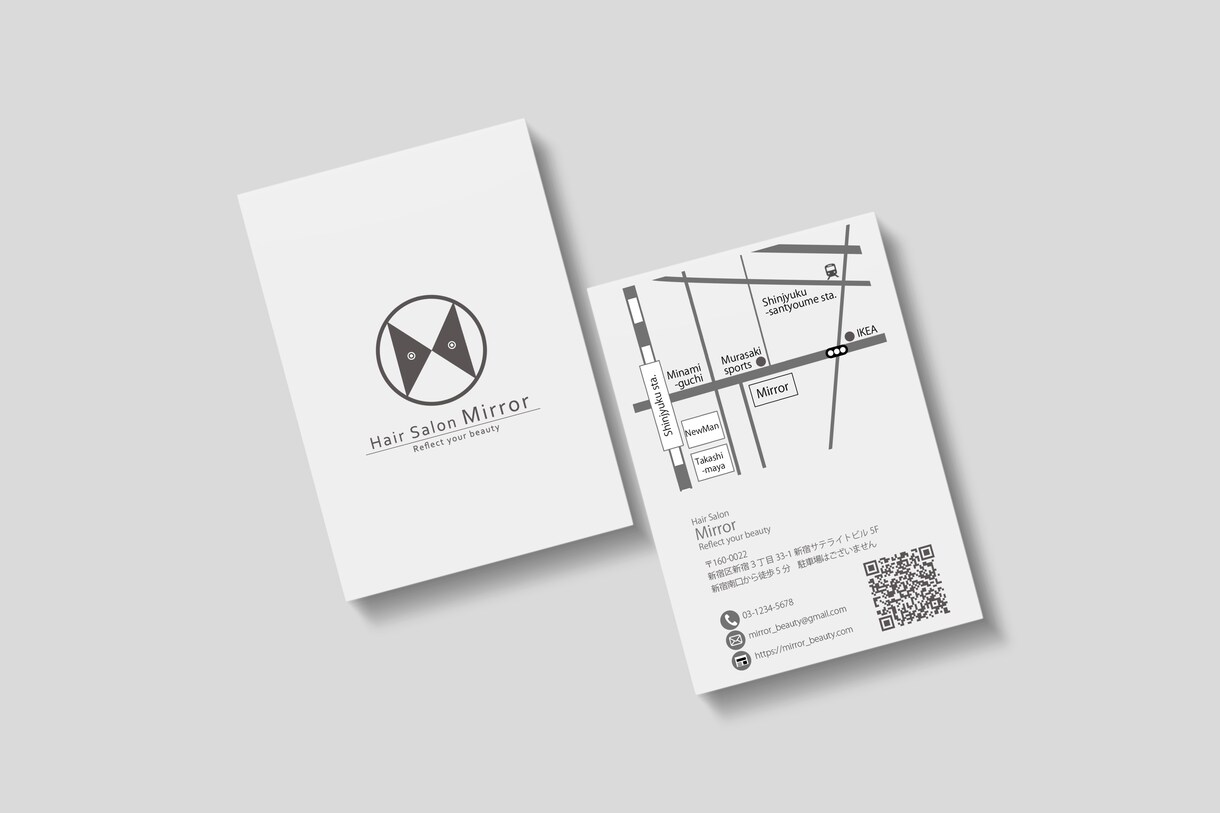 ロゴ＆オリジナル地図付カード制作いたします お店のロゴはお客様への大切なメッセージです イメージ2