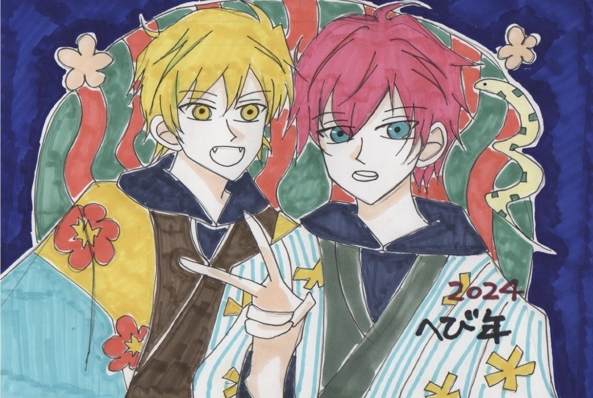 色紙にお好きなイラスト描きます 郵送もOK、データのみでもOK、 イメージ1