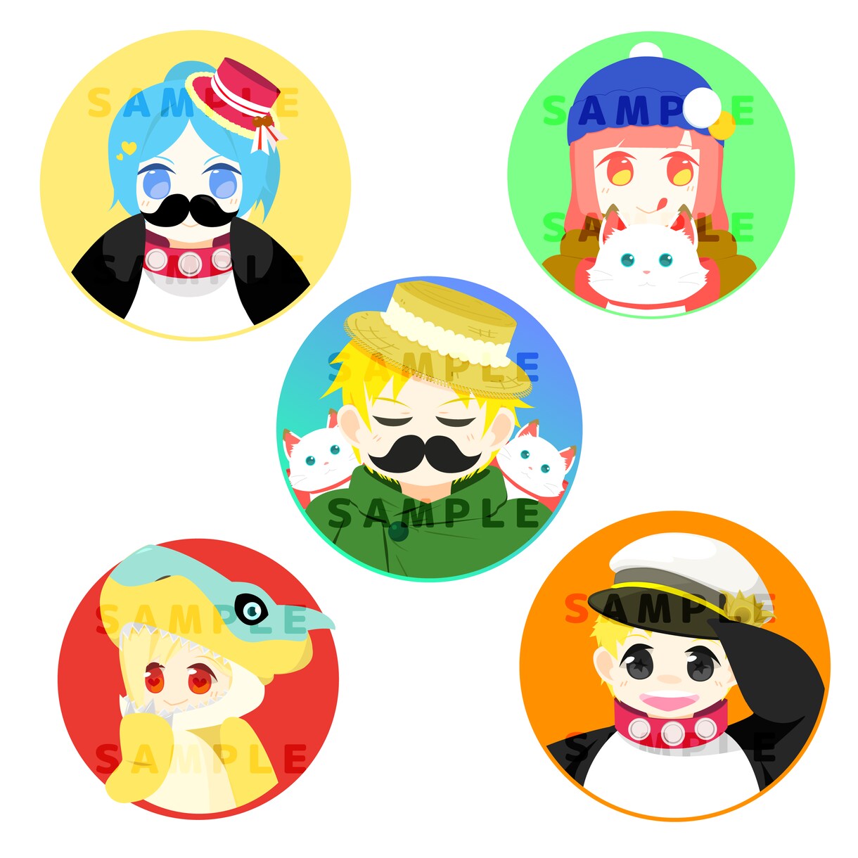 SNSの可愛いテイストのイラストアイコン作成します SNSなどに表示する可愛いアイコンにしたい方向け！ イメージ1