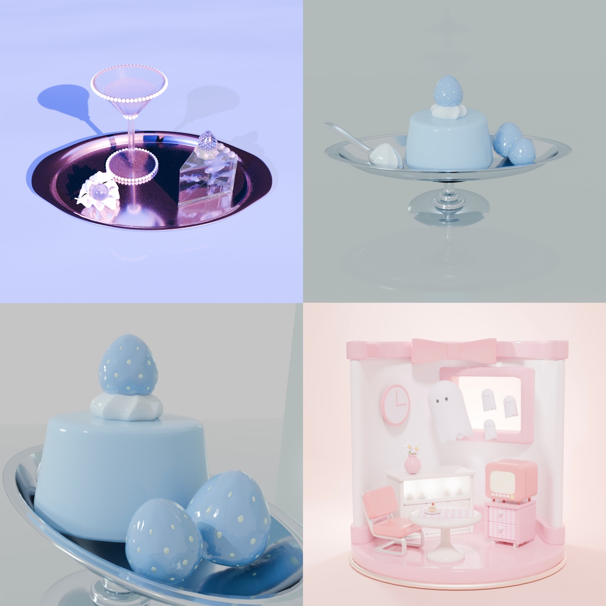 可愛いパステル調の3D小物・静物をつくります 初心者ですが可愛いモデルお作りします（対応可否判断後） イメージ1