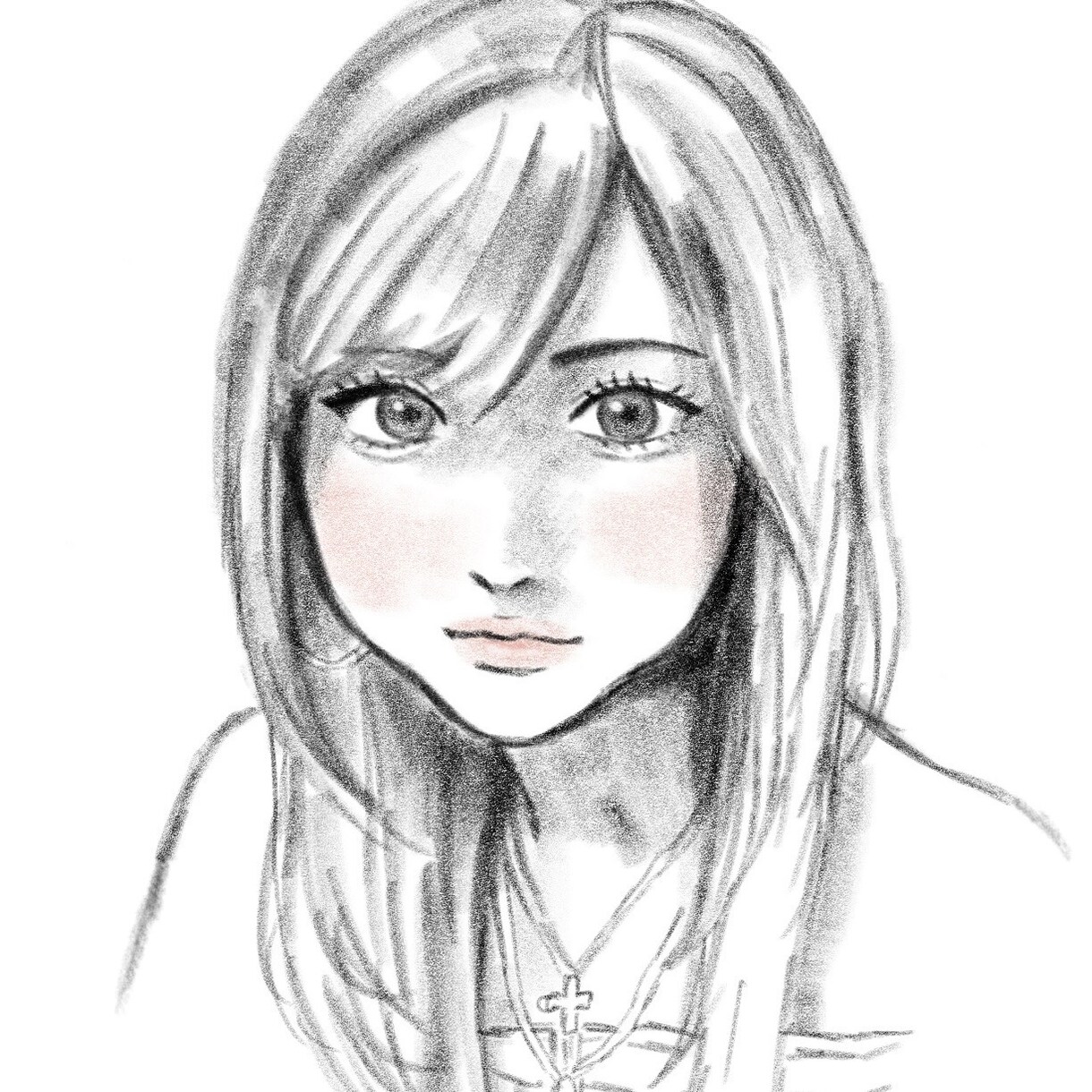 写真を元に似顔絵イラスト制作します モノクロ・カラー対応|SNSアイコンや推しイラストに イメージ2