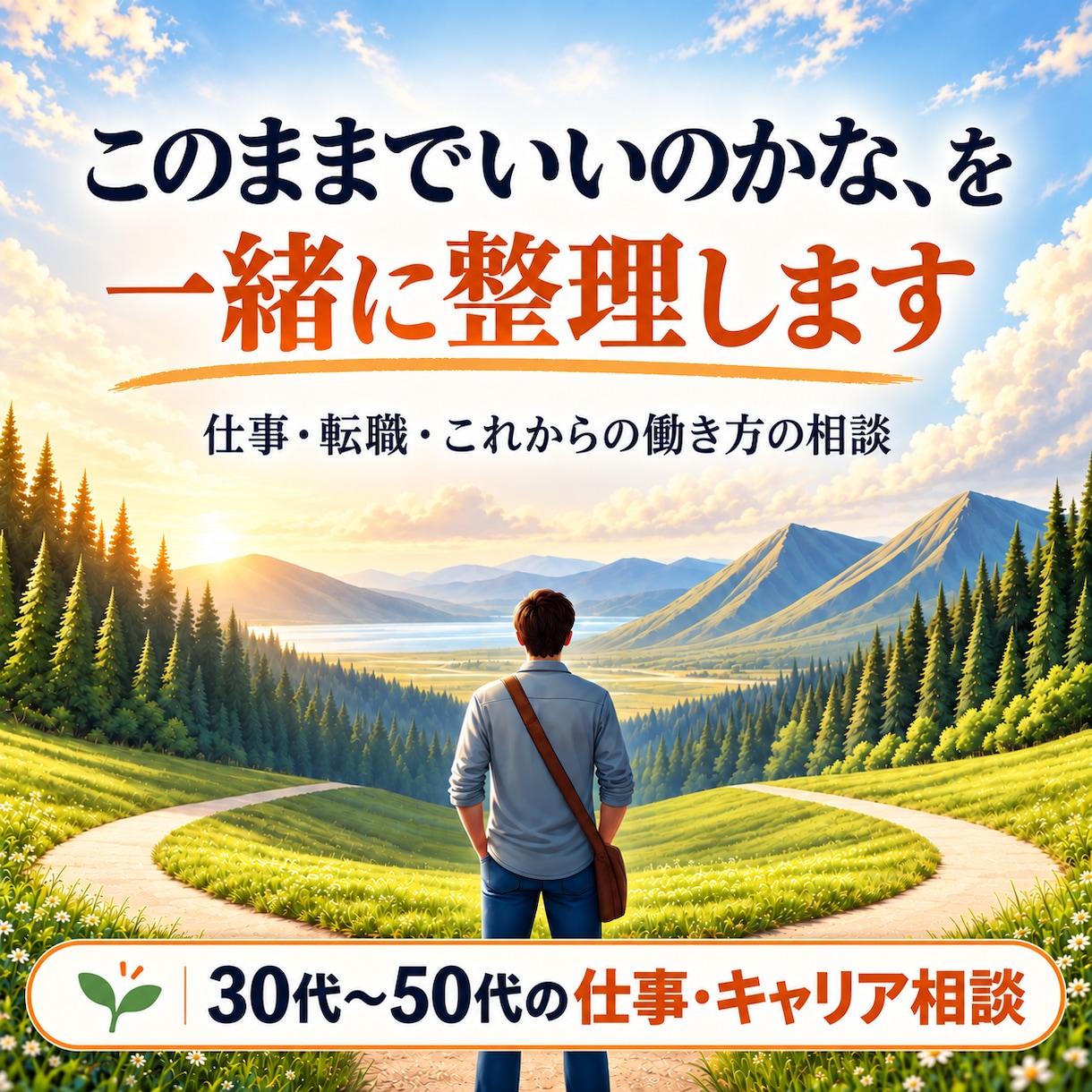 仕事・転職・これからの働き方を一緒に整理します 転職ありきではなく、今の状況と次の一歩を一緒に考えます イメージ1