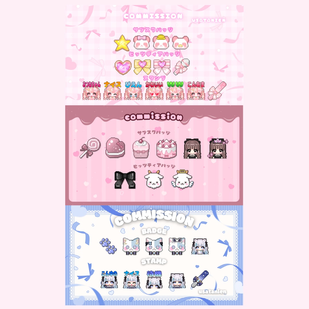 ドット絵、メンバーシップ、サブスクバッジ作成します YouTube、twitch、ドット絵、バッジ イメージ6