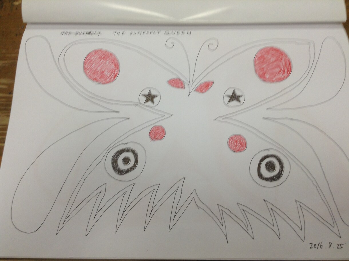 あなたの名前から、抽象画を描きます 家の壁に飾れるような大きさで、赤と黒のボールペンで描きます。 イメージ2