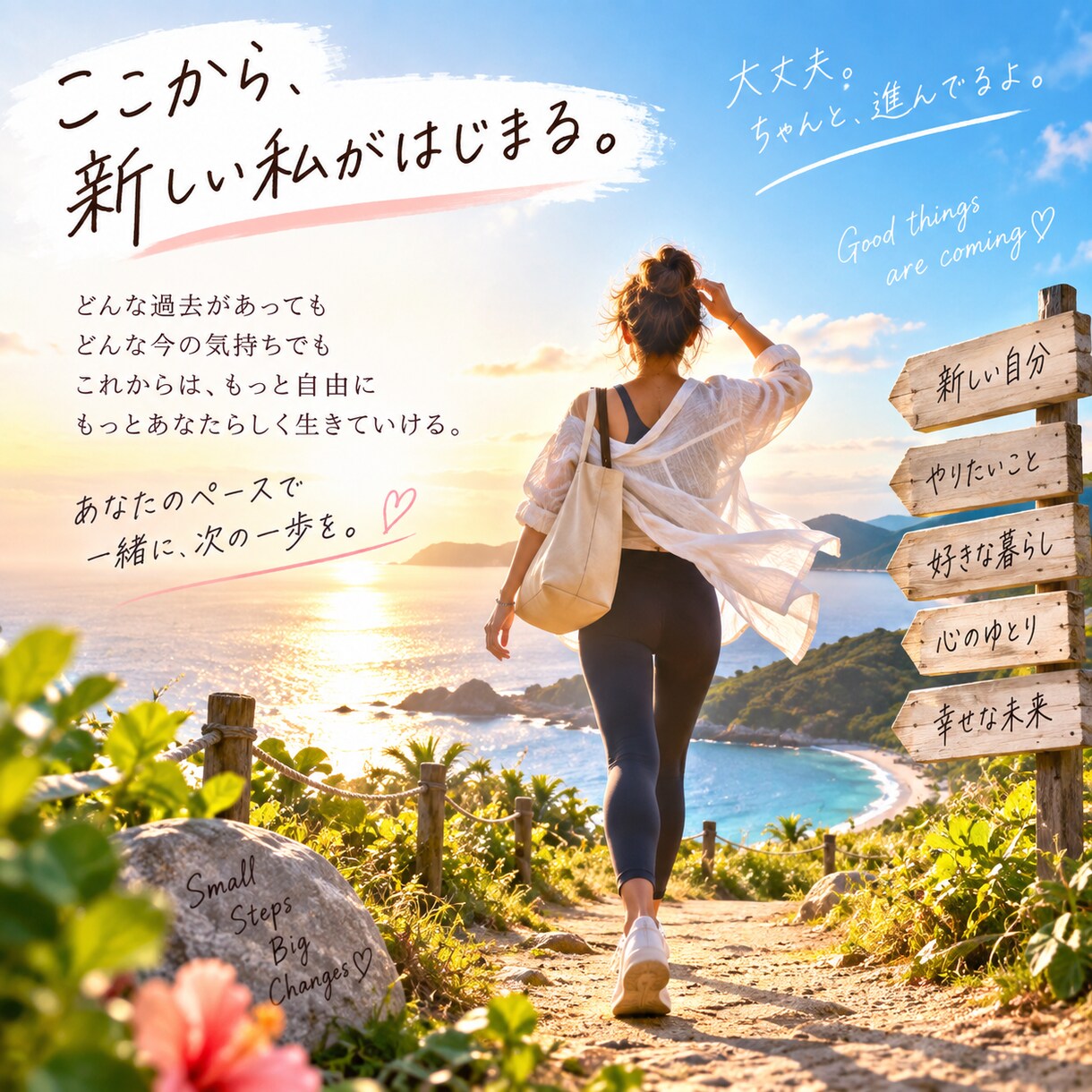 動きたいあなたの「次の一歩」を一緒に見つます まとまってなくても大丈夫。寄り添いながら、心の中を整理します イメージ3