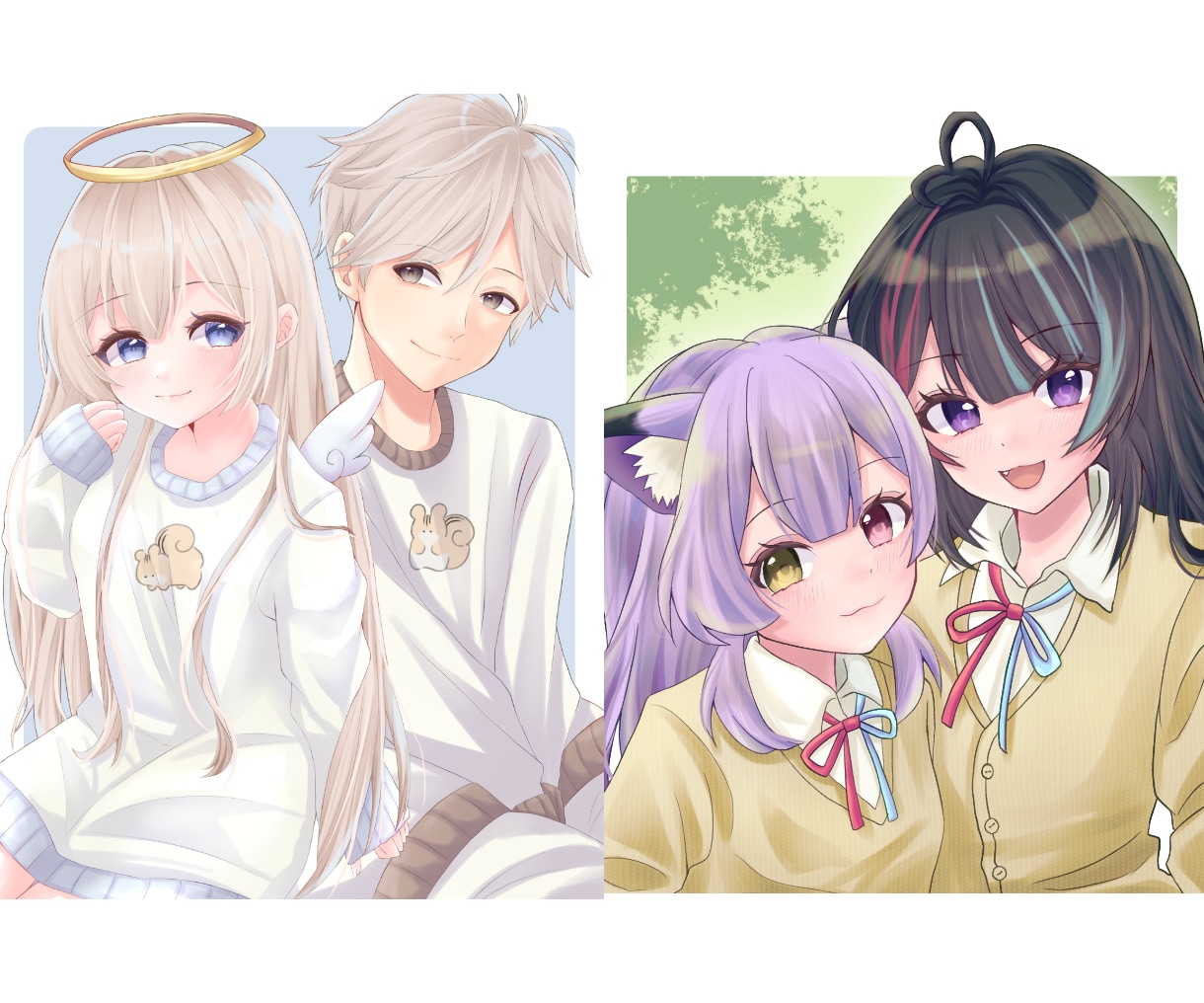 ハイクオリティなペア画お描きします ハイクオリティなペア画お描きします！カップル絵など イメージ3