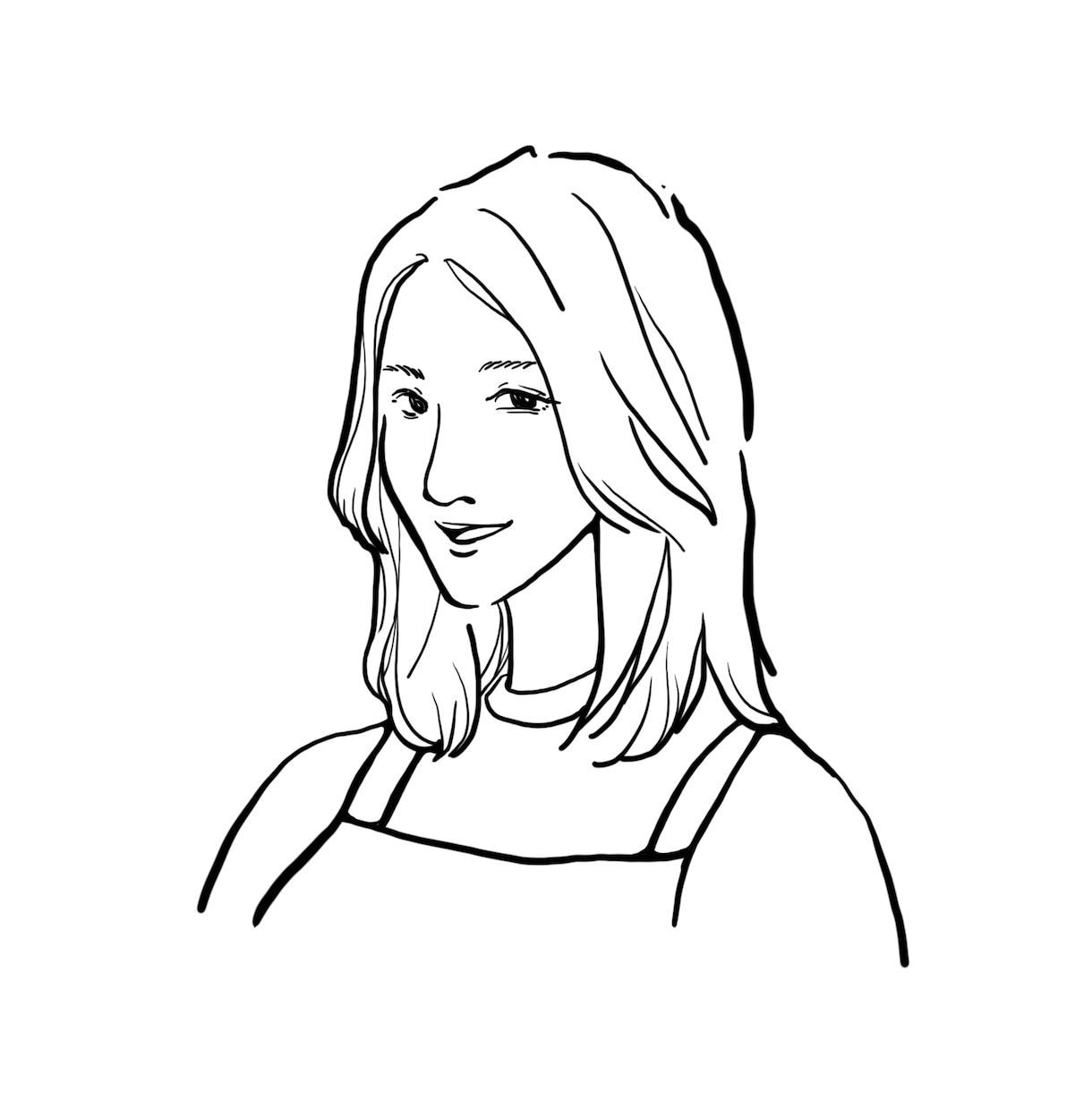 白黒ドローイング似顔絵描きます シンプルできちんと似ている人物を描きます。 イメージ3