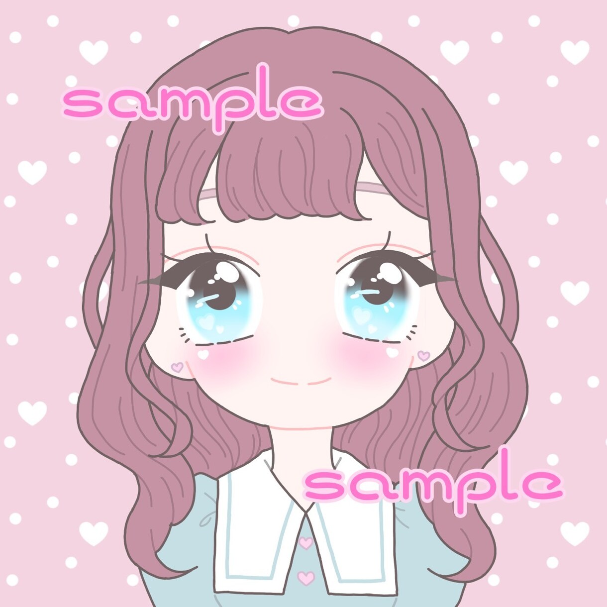 ゆめかわイラストお描きします あなたのSNSのアイコンをきらきらかわいく♡ イメージ2