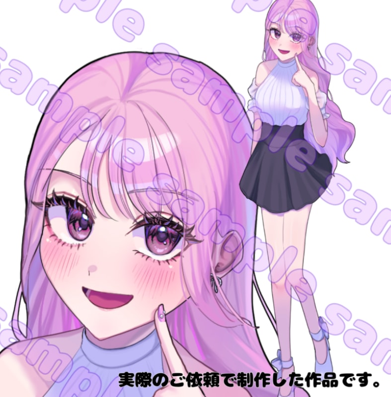 追加料金無し！商用二次利用OK安価で立ち絵作ります あなただけのかわいい立ち絵制作します！ イメージ6