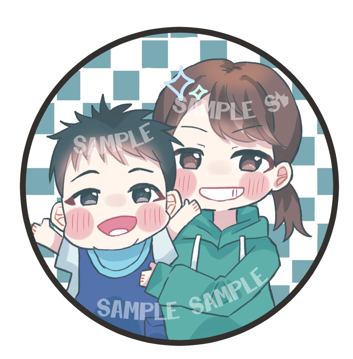 ふんわり可愛い♡親子の似顔絵アイコン描きます SNS/Instagram/x/グッズ/鑑賞/プレゼントなど イメージ7
