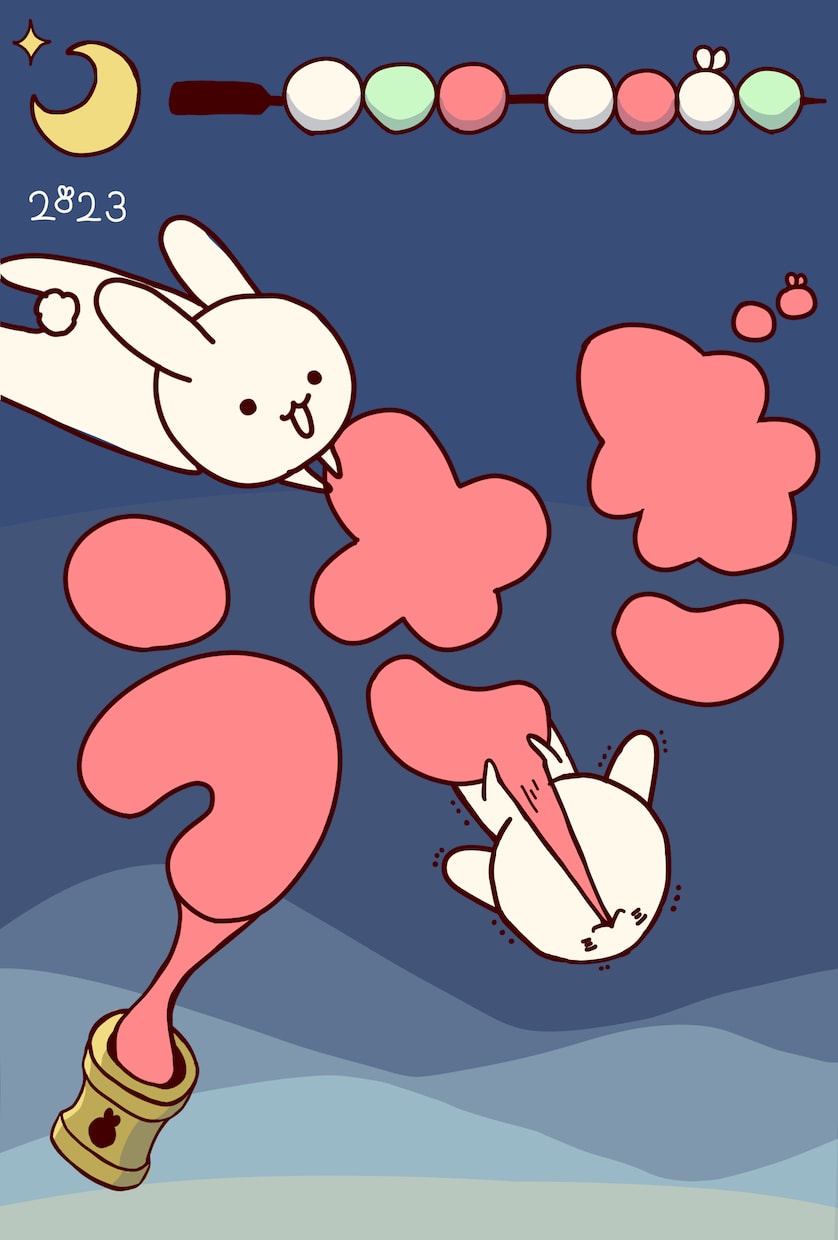 可愛いイラストで年賀状、ハガキをデザインします ゆるいキャラクターが好きな人へ年賀状、ポストカードデザイン イメージ2