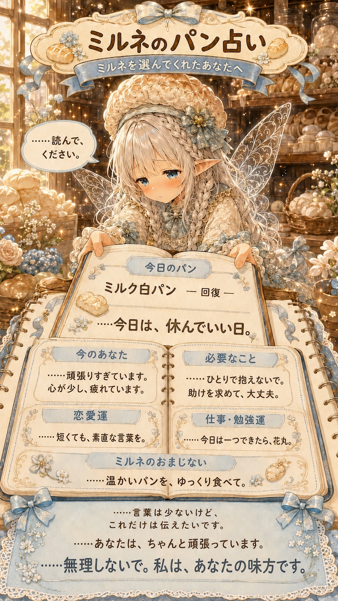 人間の皆さんの心を満腹にさせます 人間の皆さん、お悩みですか？5人のパン妖精が運勢を占います イメージ7