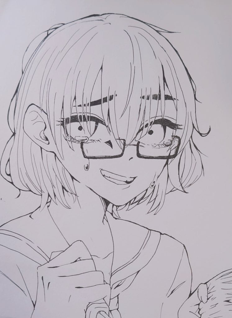 色紙であなた好みのバストアップイラストを製作します コピックペンや色鉛筆で柔らかな印象のイラストを描きます! イメージ5